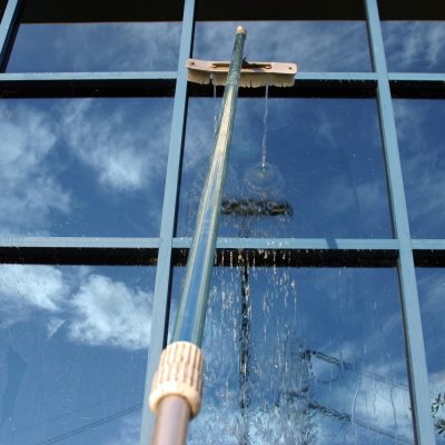 Window Washing with Deionized water and extension pole. For a Sp